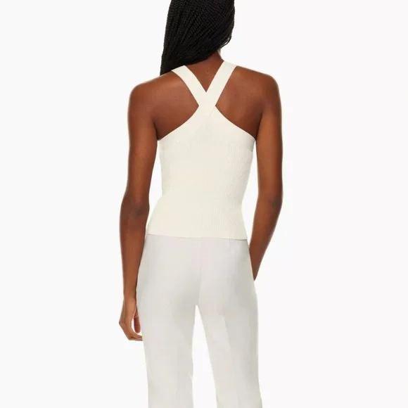 Babaton Sculpt Knit Criss-Cross Tank in Lilac - Picture 3 of 7